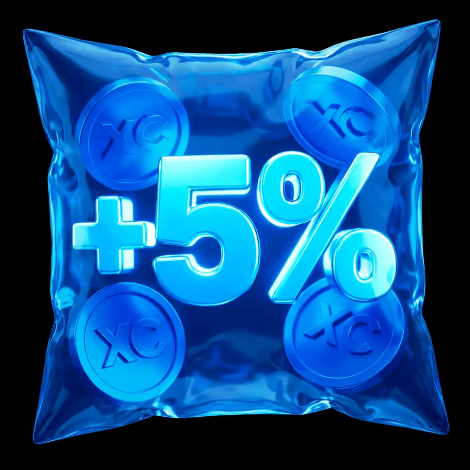 +5%